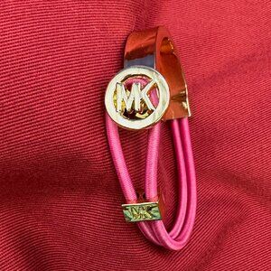 Michael Kors Gold-Tone Pink Stretch Cord Bracelet